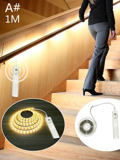 قطعة واحدة 1M/2M/3M 30/60/90 LED IP65 ضد للماء دافئ أبيض مصباح مستشعر بطارية صندوق مصباح شريط الى الرواق إضاءة , بجانب السرير طاولة إضاءة , خزانة الثياب إضاءة