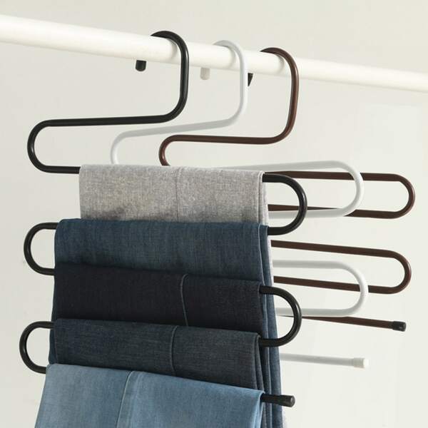 

1pc Multi-layer S Shaped Multifunctional Clothes Hanger