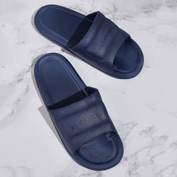 

Men Open Toe Wide Fit Sliders, Navy