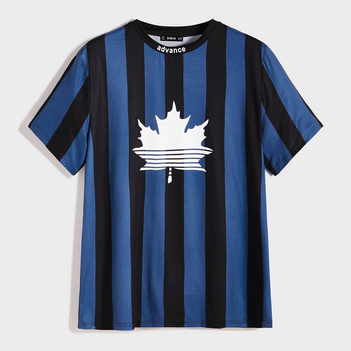 

Guys Letter Graphic Striped Top, Multicolor