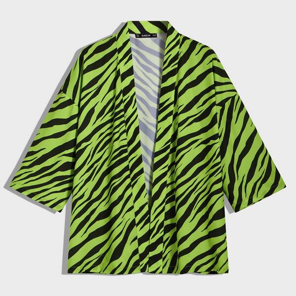 

Мужское кимоно с принтом зебры, Многоцветный