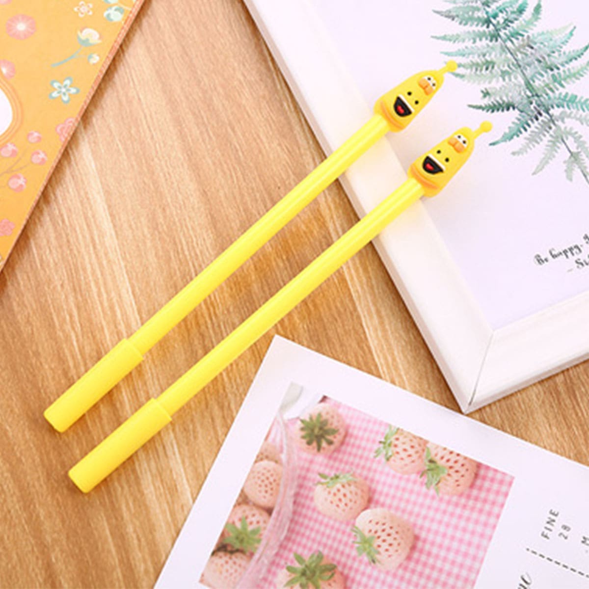 

4pcs Smiley Face Gel Pen, Black