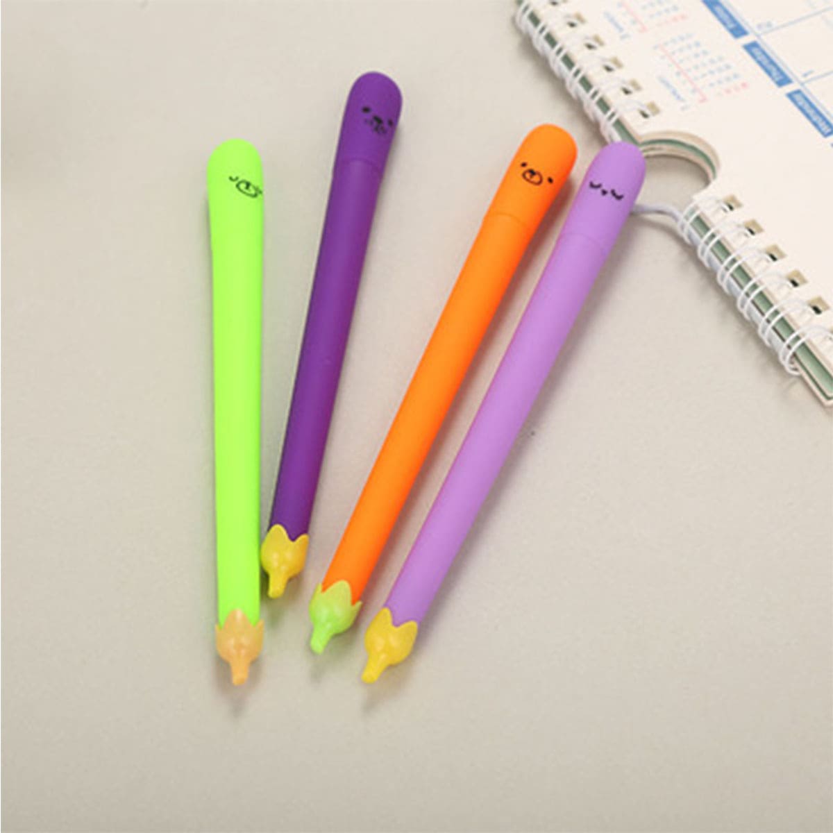 

4pcs Eggplant Shaped Gel Pen