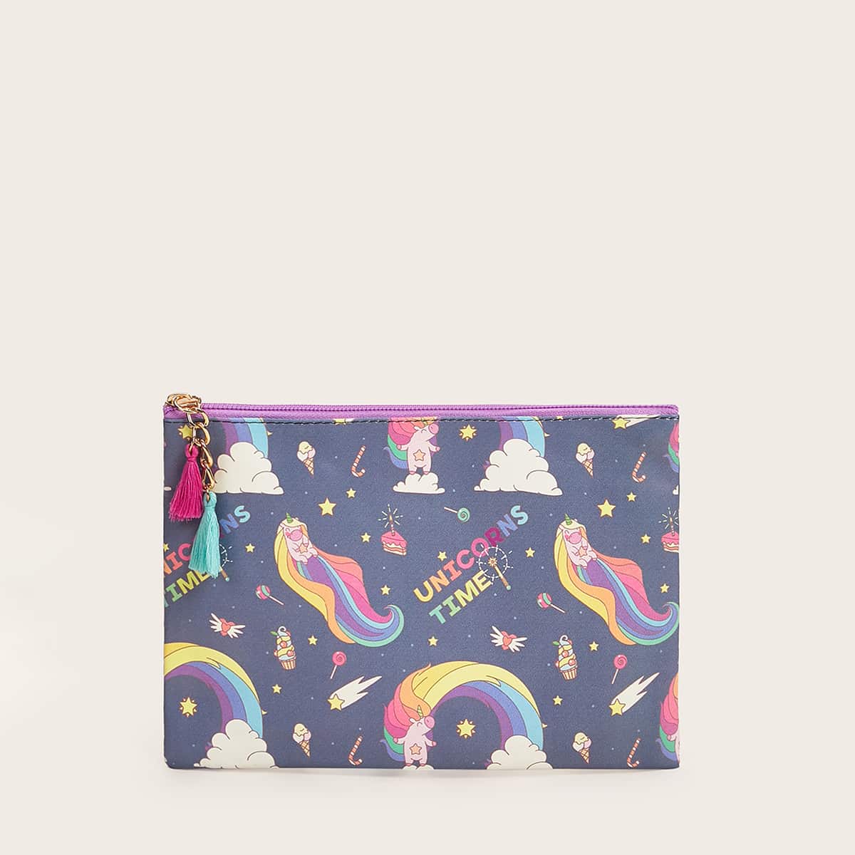 

Cartoon Graphic Purse, Multicolor
