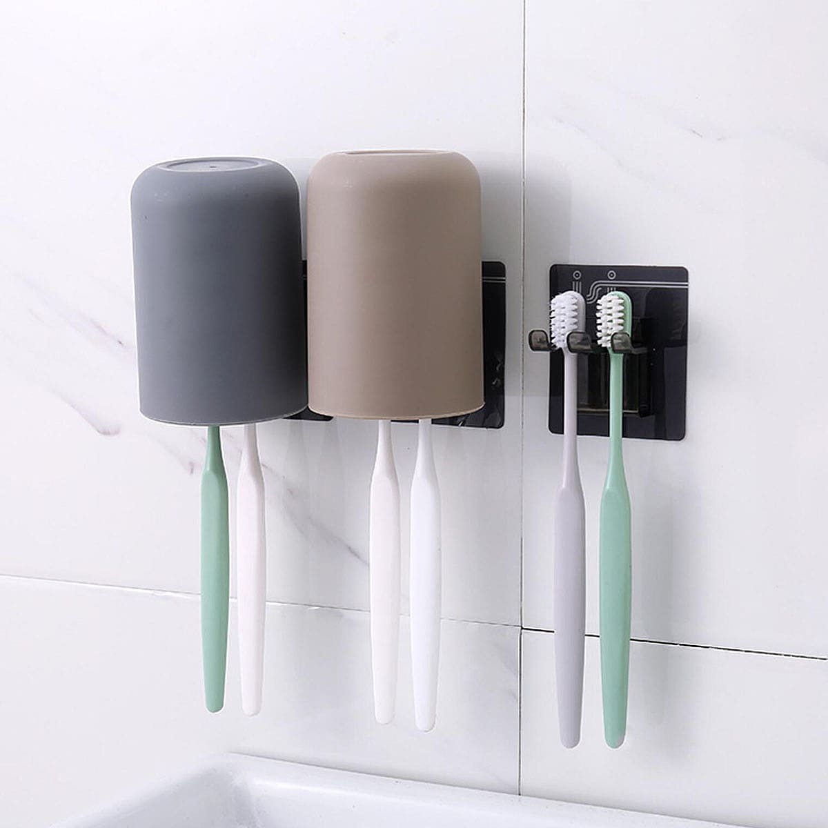 

1pc Toothbrush & Cup Holder, Multicolor