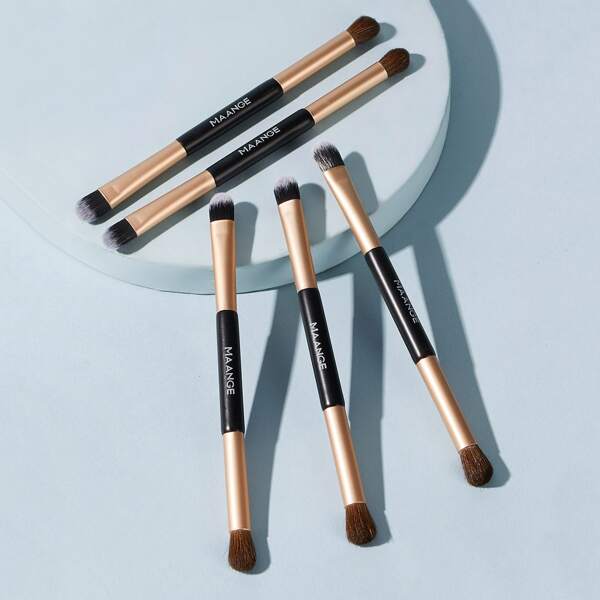 

5pcs Dual-ended Eye Makeup Brush Set, Multicolor
