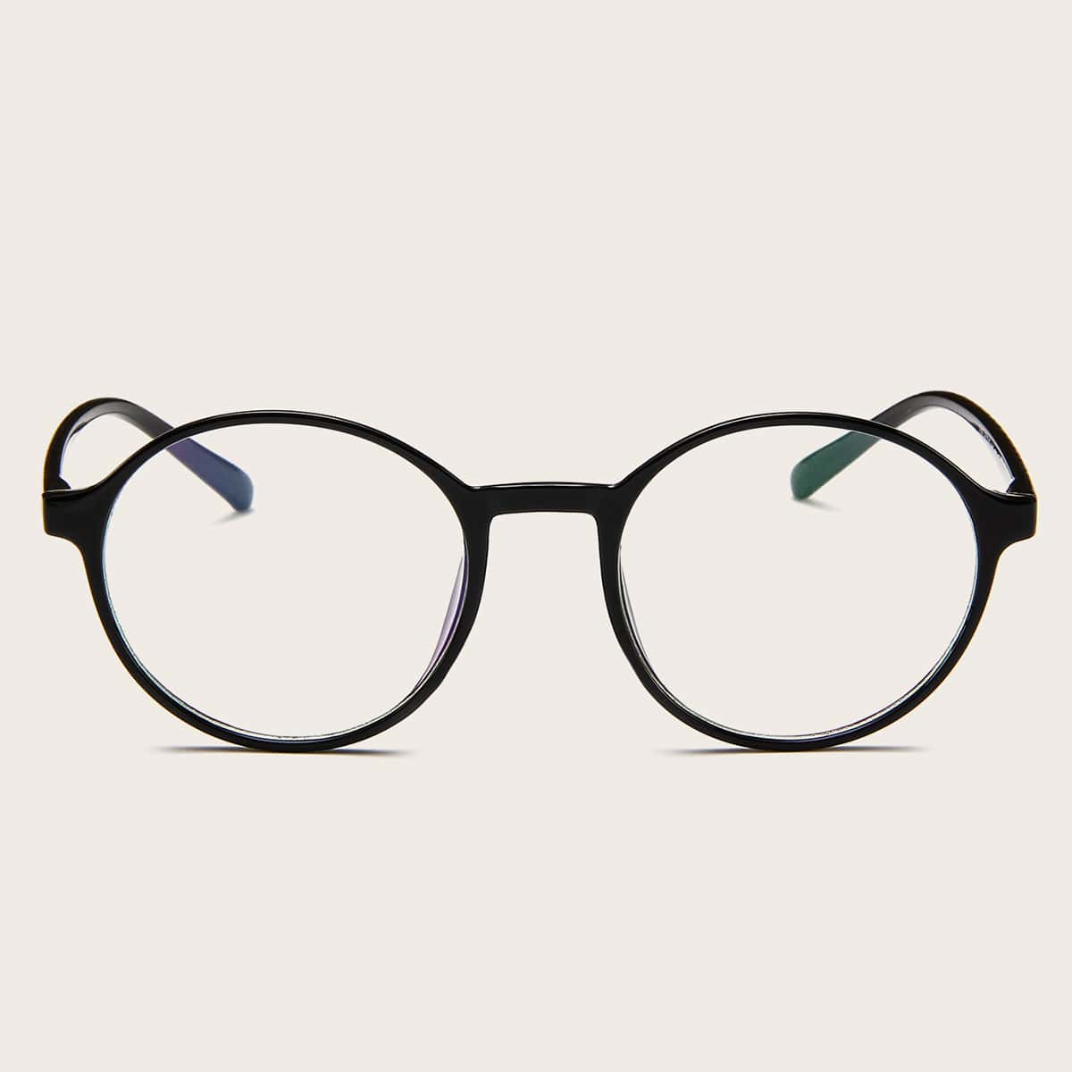 

Guys Round Acrylic Frame Glasses, Black