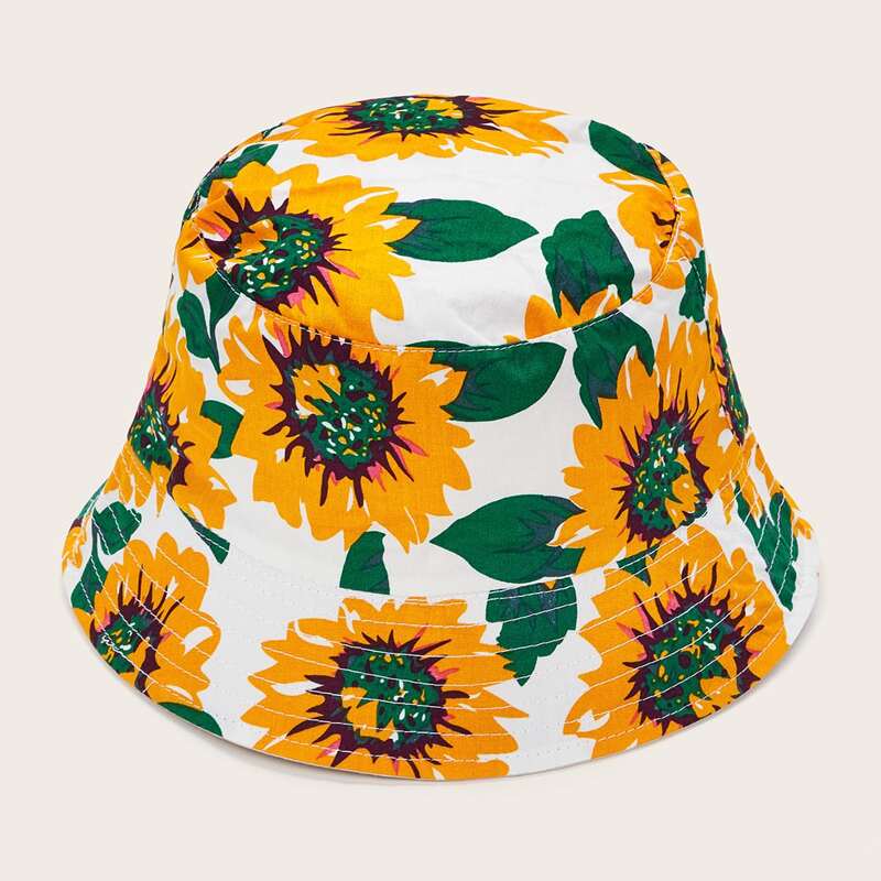 

Floral Pattern Bucket Hat, Multicolor