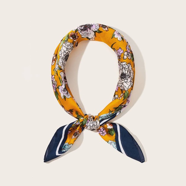 

Floral Pattern Bandana, Yellow