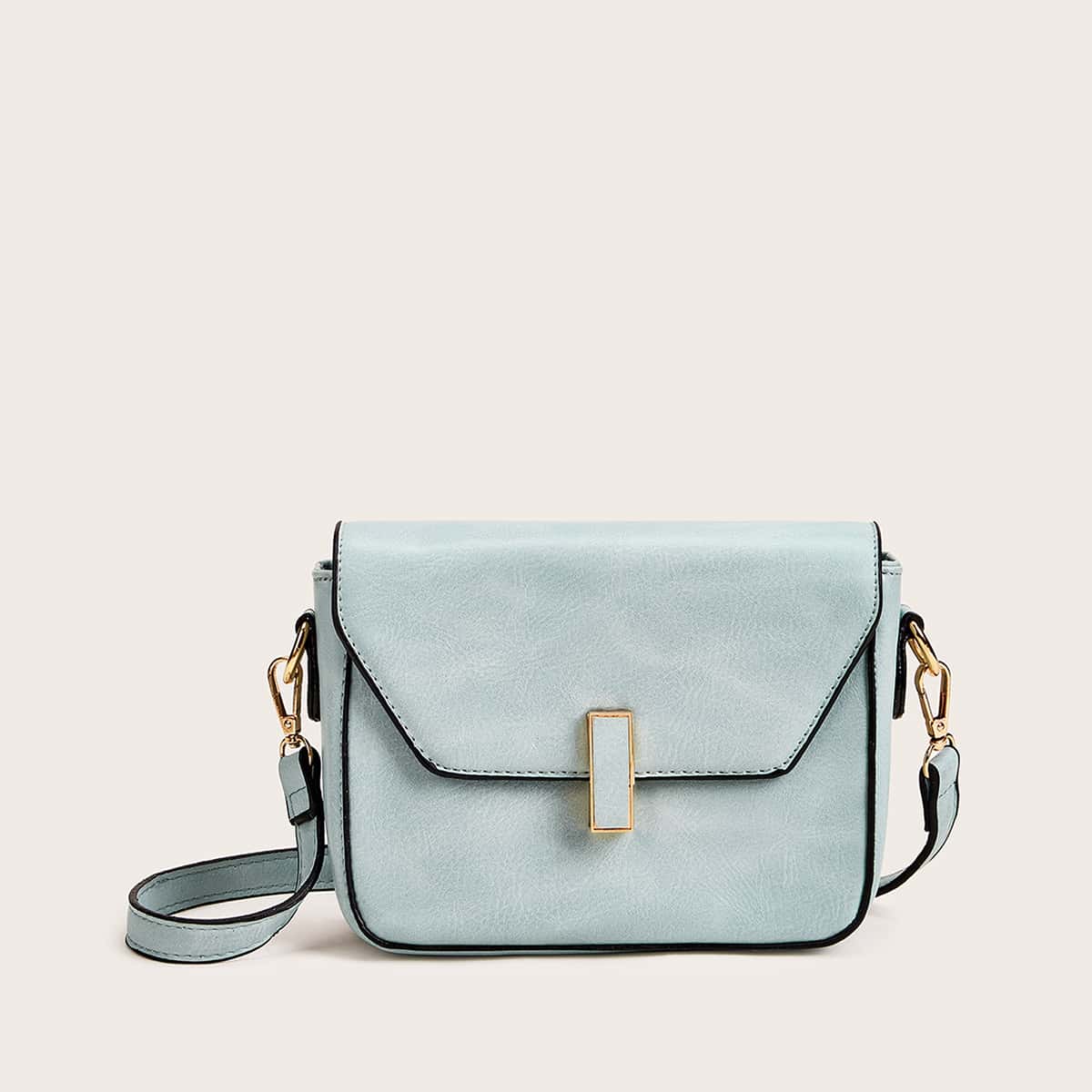 

Minimalist Flap Crossbody Bag, Blue
