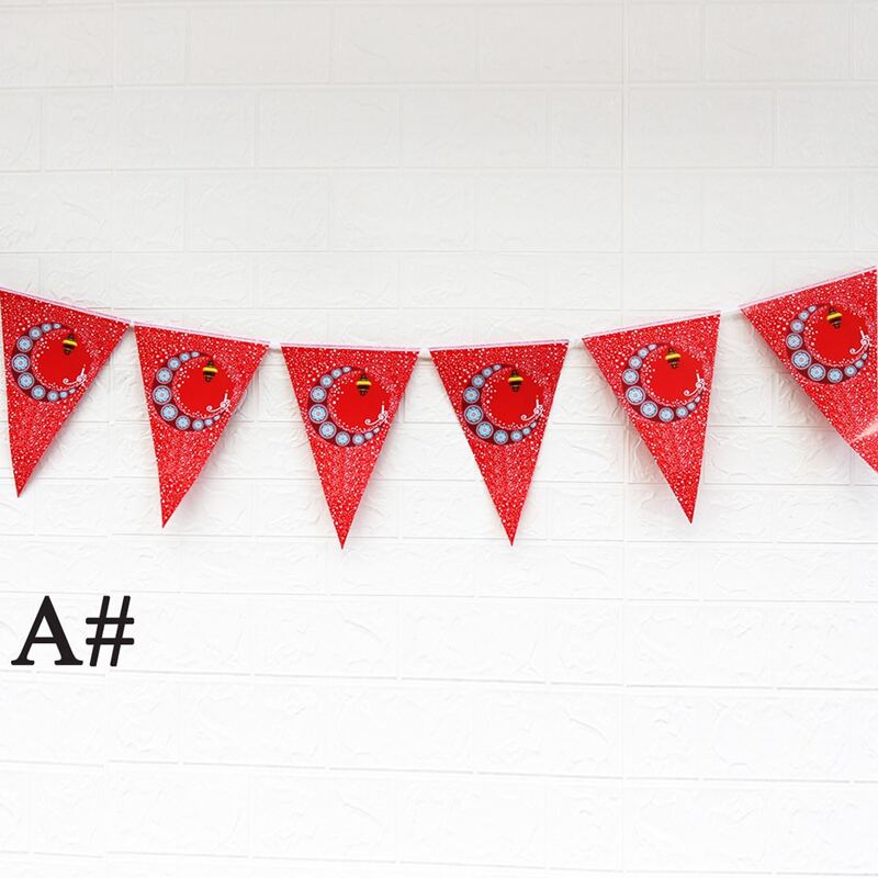

1pc Holiday Decoration Pull Flag, Multicolor