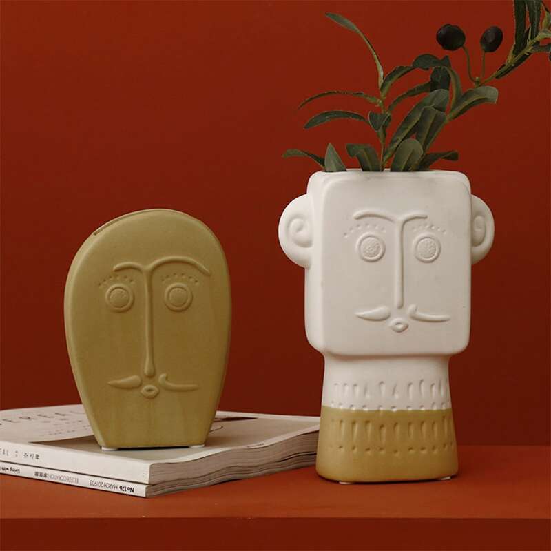 

1pc Face Shaped Flower Vase