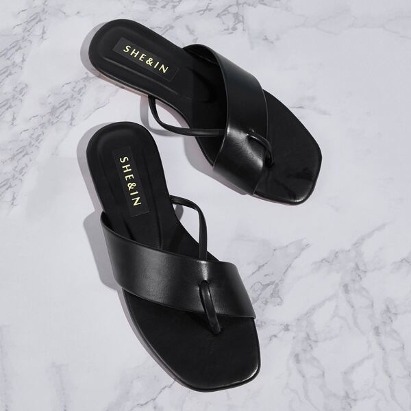 

Тапочки на плоской подошве, Чёрный