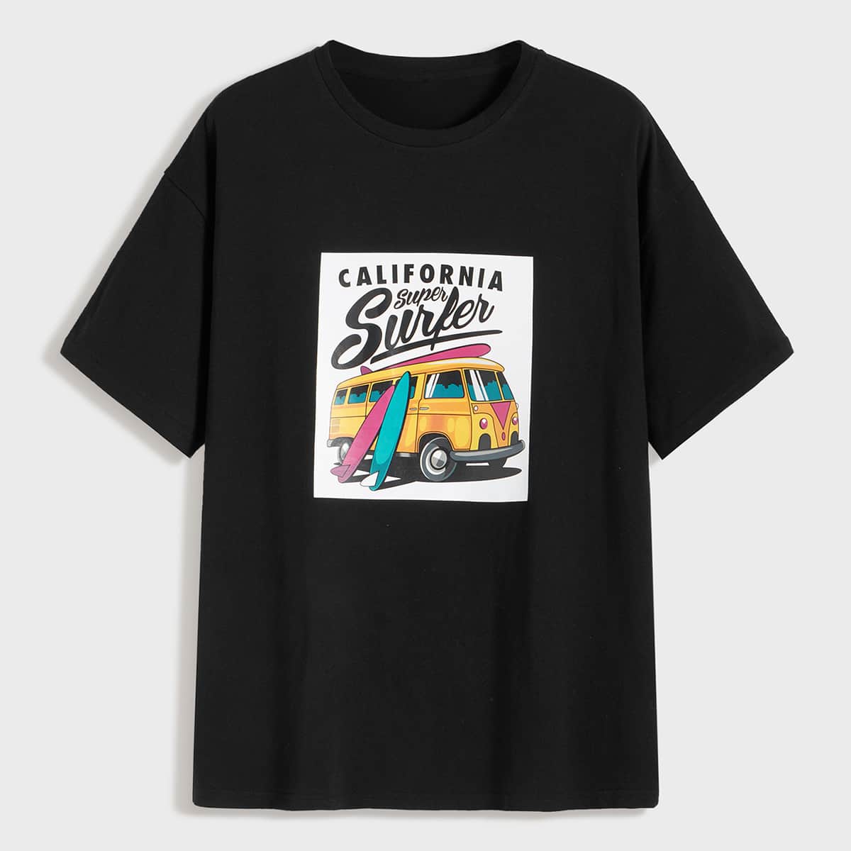 

Guys Bus Graphic Black Tee