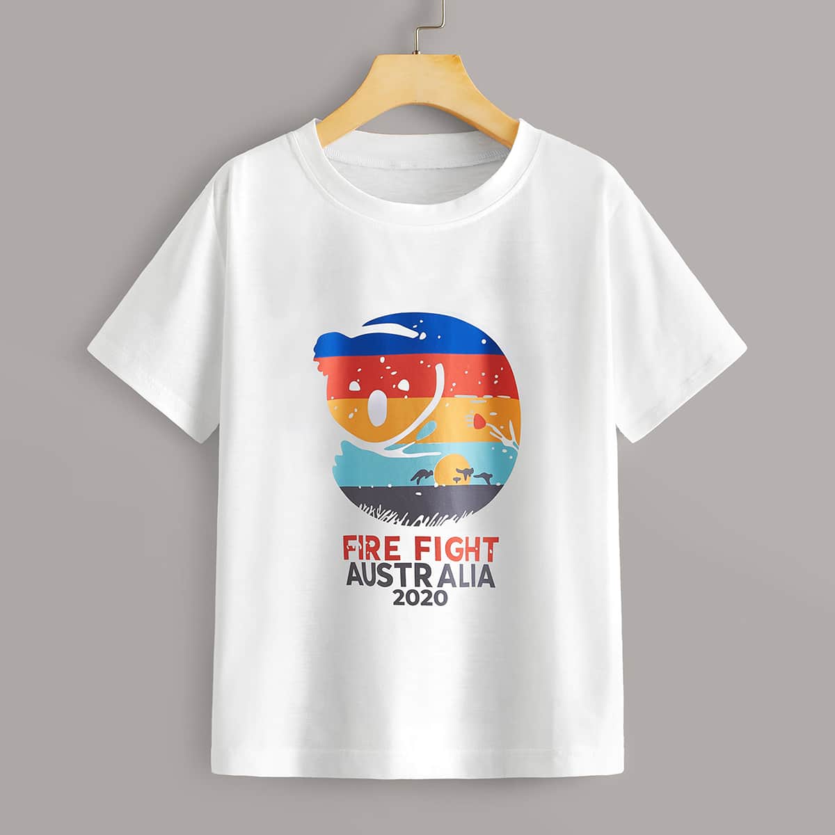 

Letter Graphic White Tee