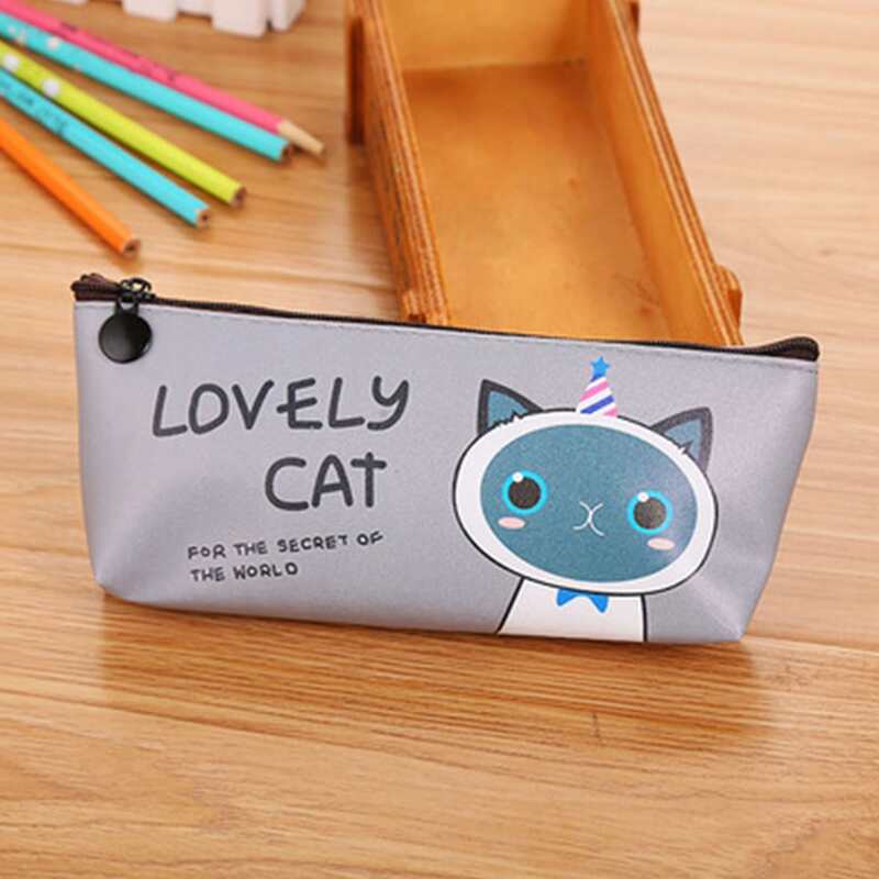

1pc Cartoon Zipper Pencil Case, Multicolor