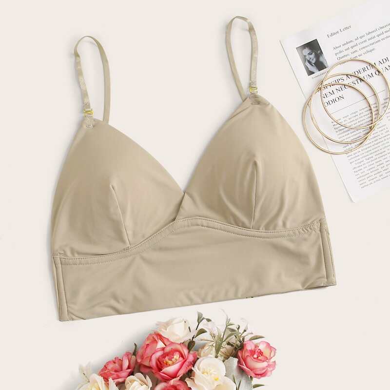 

Solid Triangle Bralette, Nude