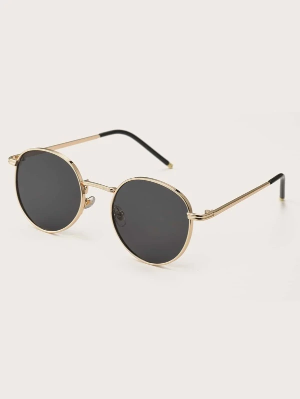 Round Metal Frame Sunglasses | romwe.com