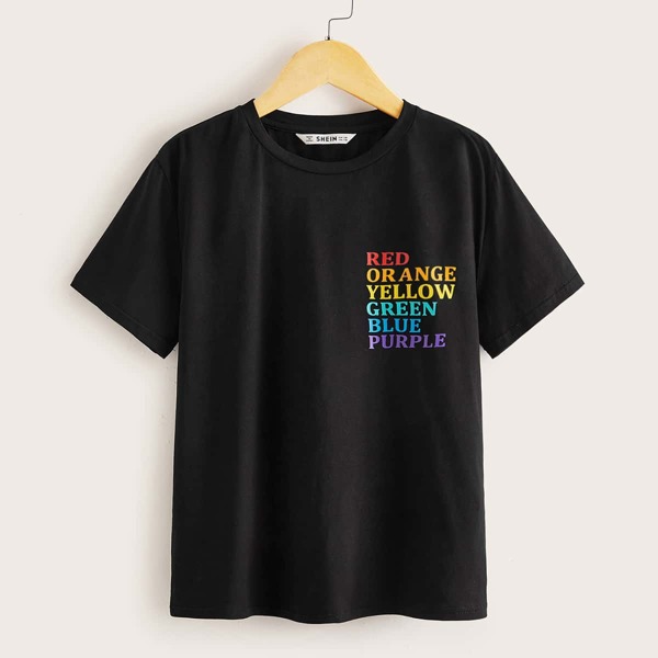 

Boys Letter Graphic Tee, Black