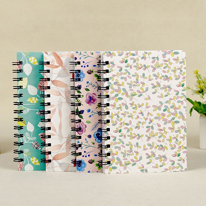 

1pc Flower Print Cover Random Coil Notebook