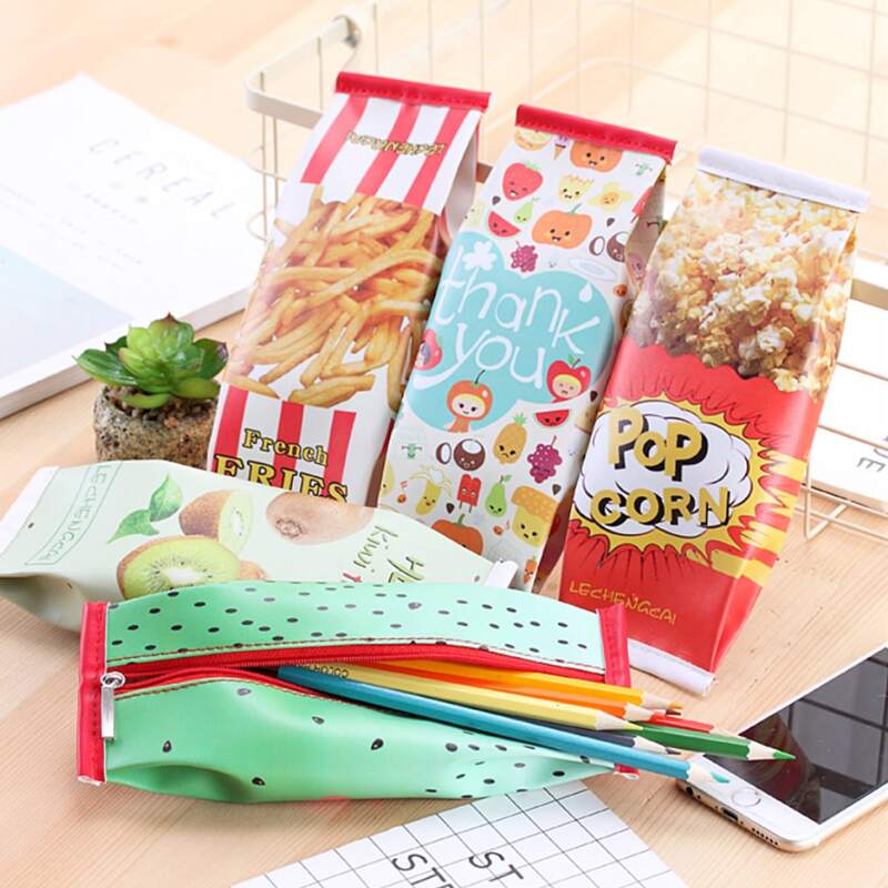 

1pc Creative Snack Shaped Random Pencil Case