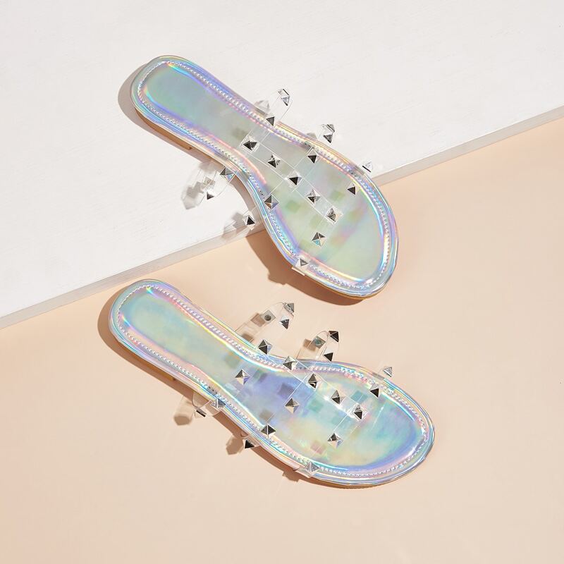 

Studded Decor Clear Sliders