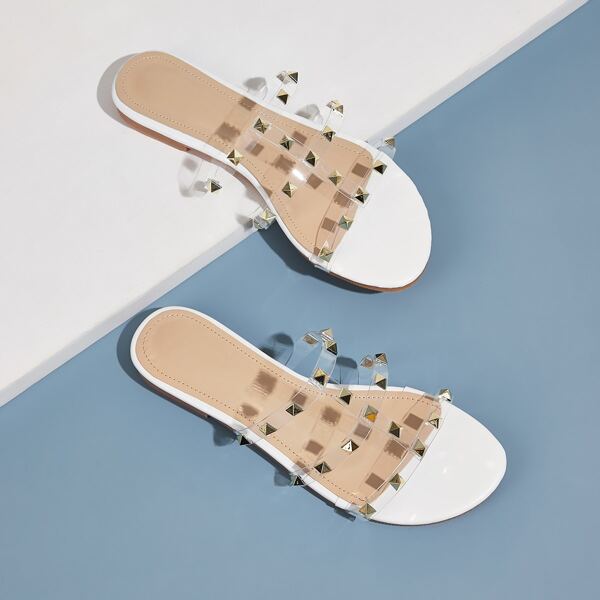 

Studded Decor Clear Sliders