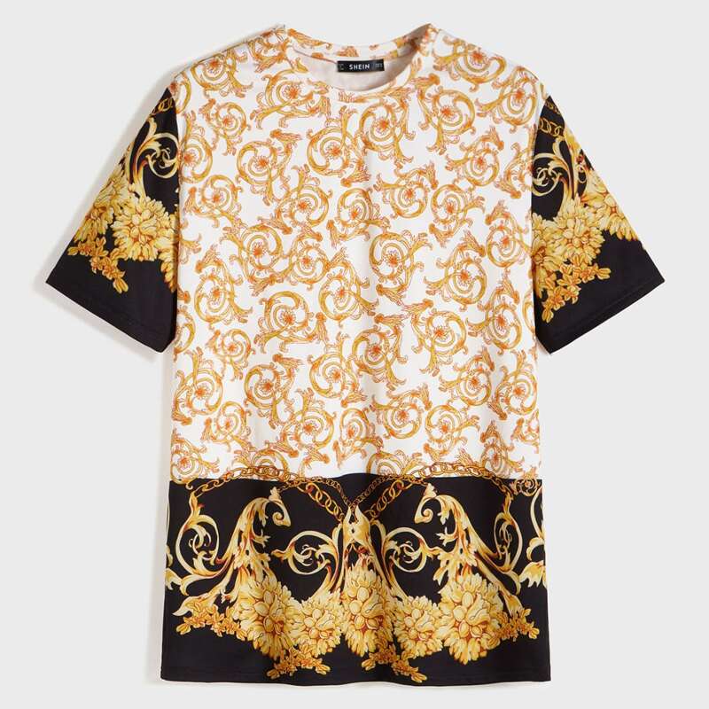 

Guys Scarf Print Tee, Multicolor