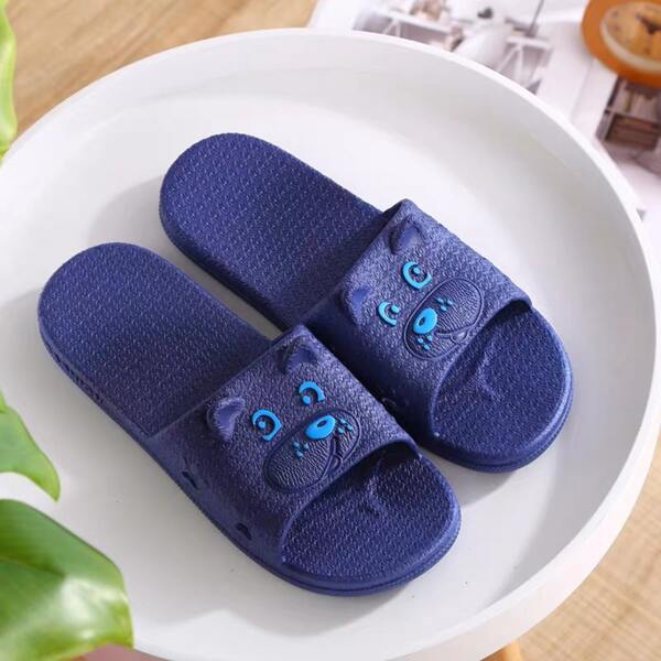 

Men Cartoon Design Wide Fit Sliders, Blue