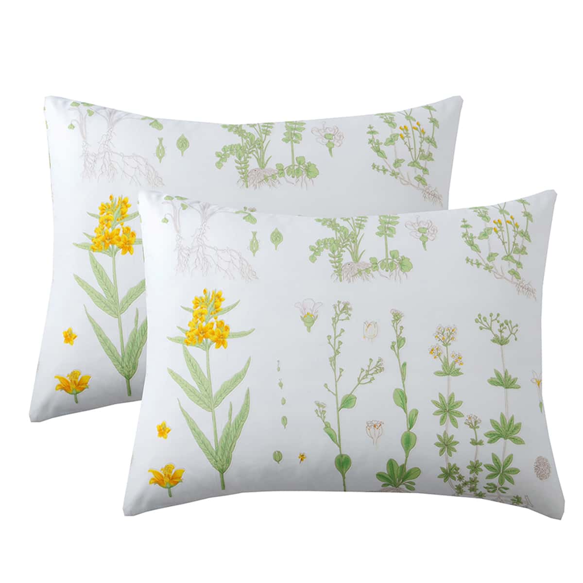 

1pair Plant Print Pillowcase Without Filler, Multicolor