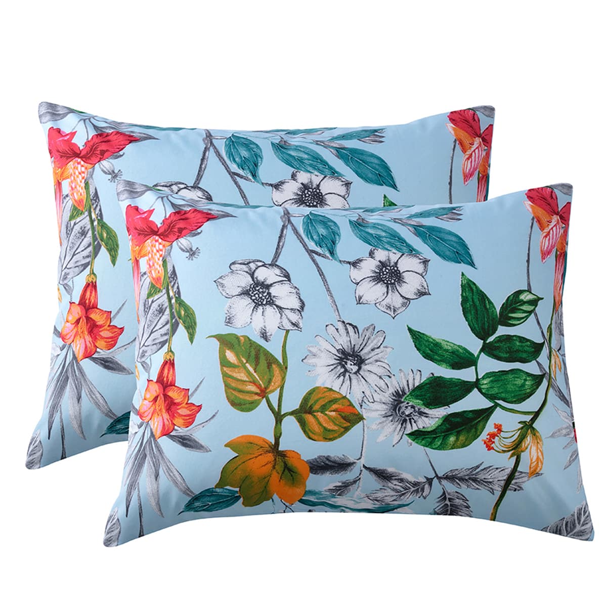 

1pair Leaf Print Pillowcase Without Filler, Multicolor