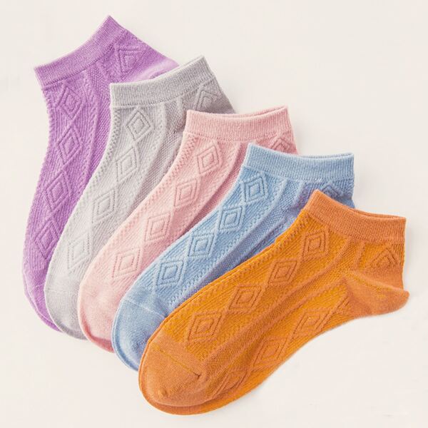 

Носки с геометрическим узором 5 пар, Многоцветный
