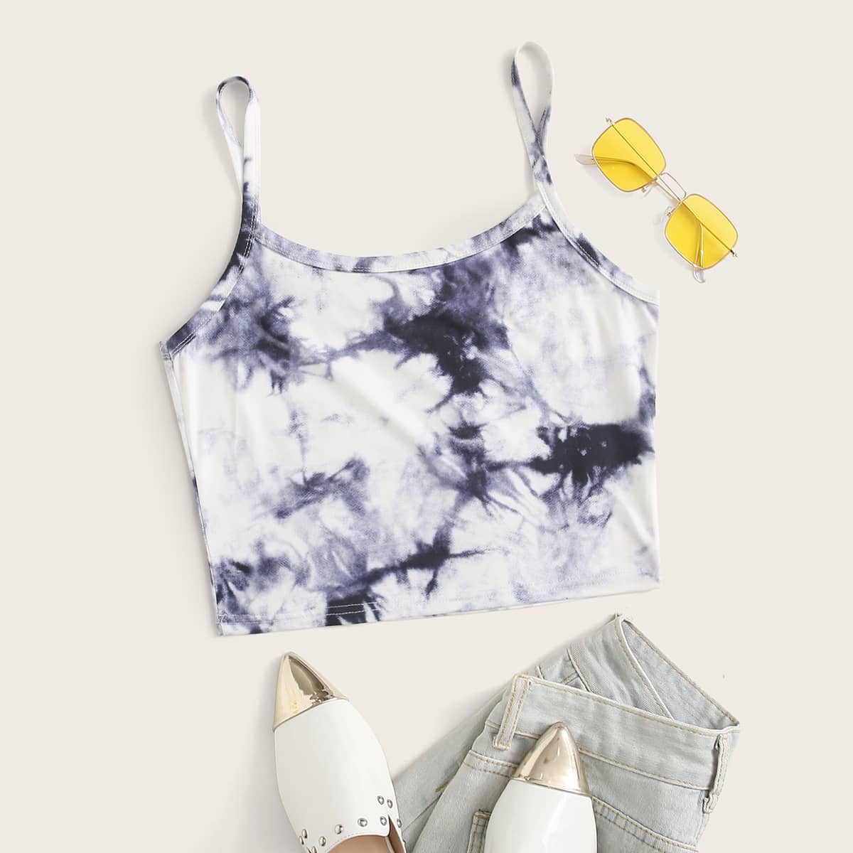 

Tie Dye Crop Cami, Multicolor