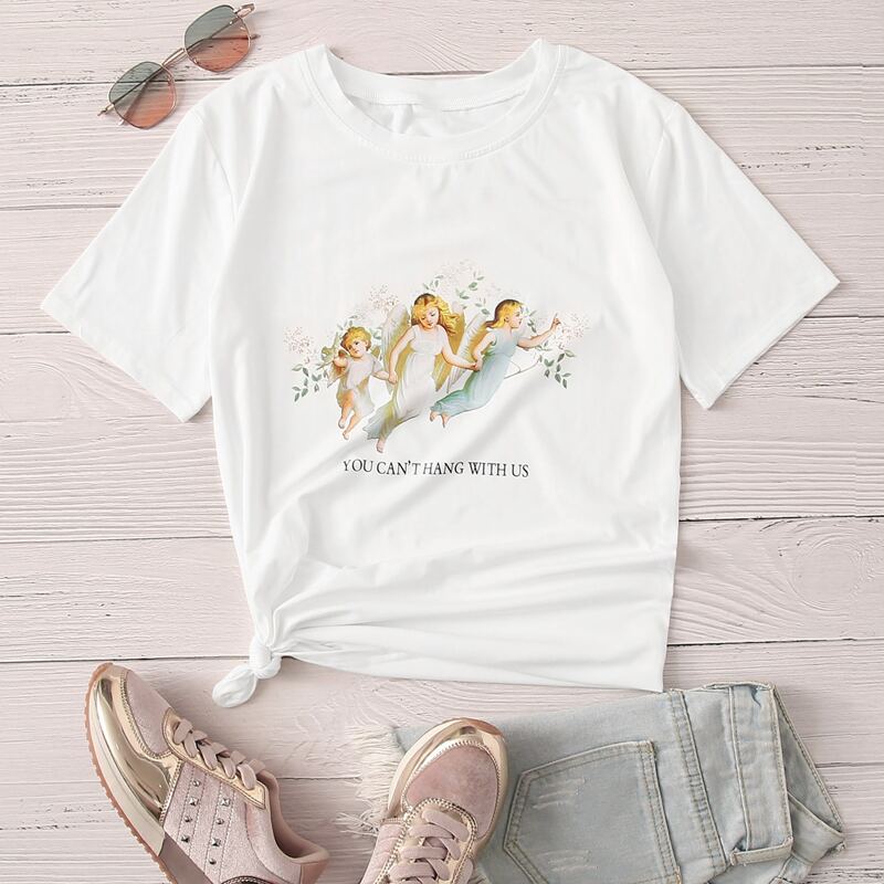

Angel Graphic Tee, White