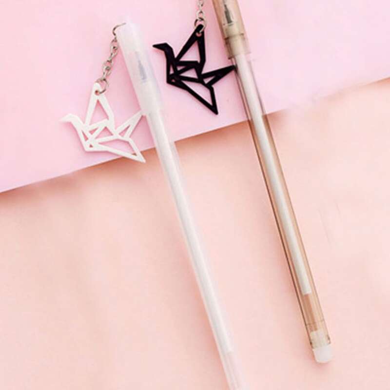 

2pcs Paper Crane Gel Pen, Multicolor