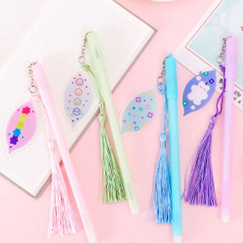 

4pcs Tassel Gel Pen, Black