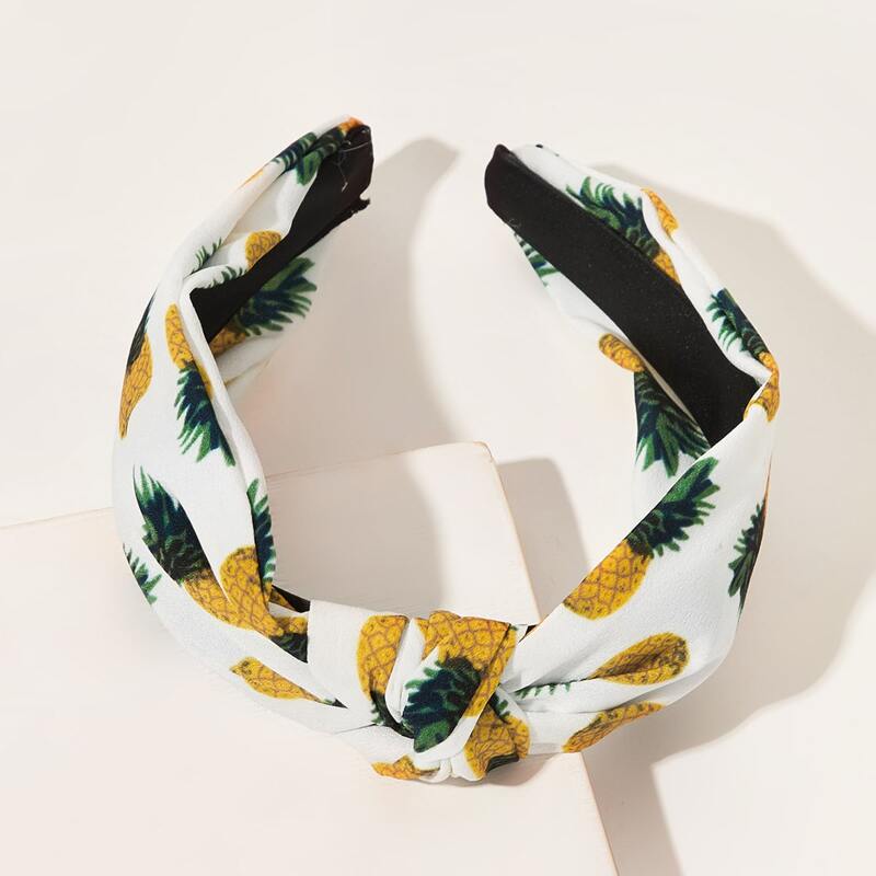 

Pineapple Print Hair Hoop, Multicolor