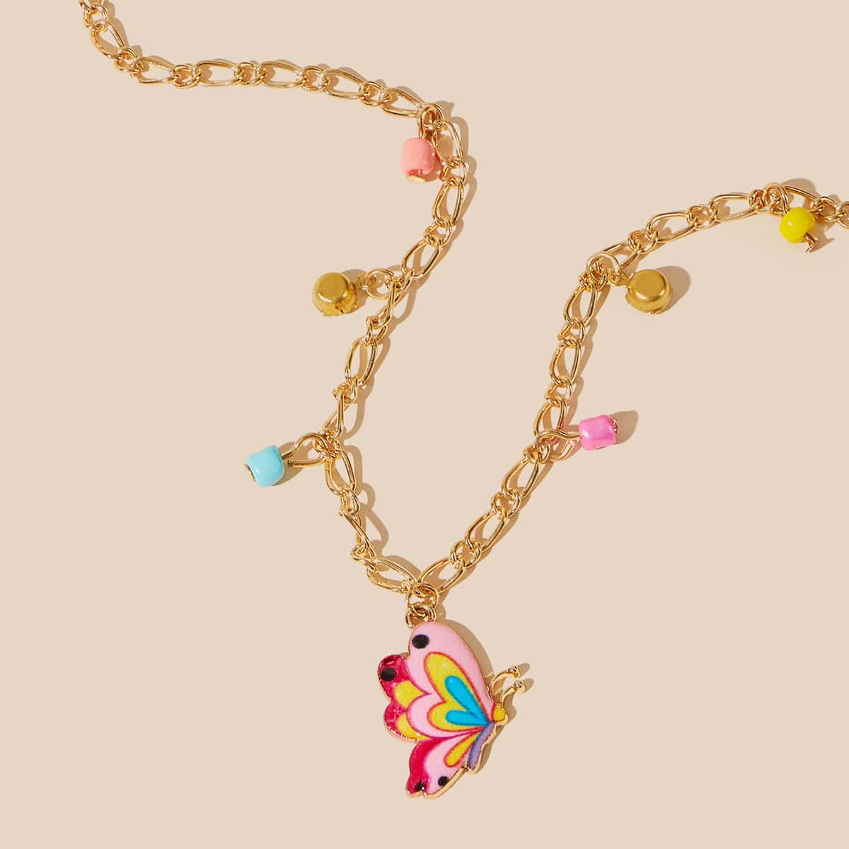 

1pc Butterfly Chain Necklace, Multicolor