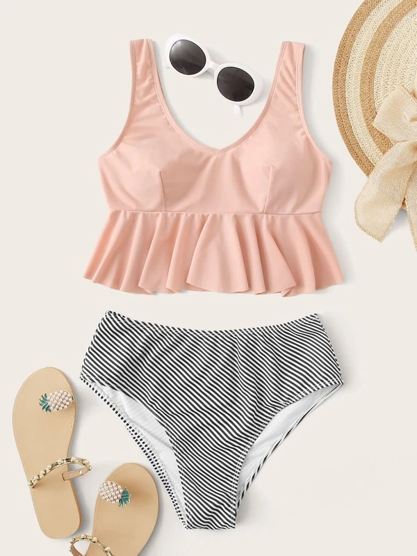ruffle hem swimsuit