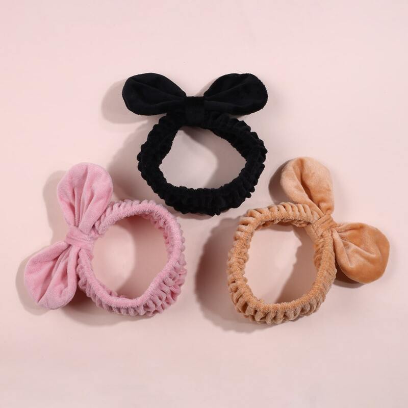 

1pc Bow Decor Bath Headband, Multicolor