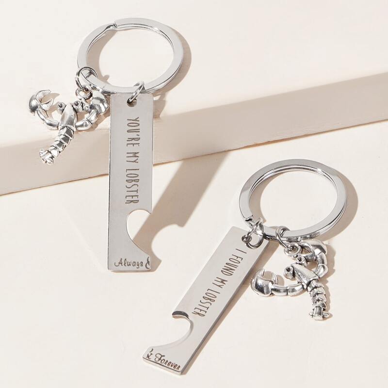 

2pcs Scorpion Charm Keychain, Silver