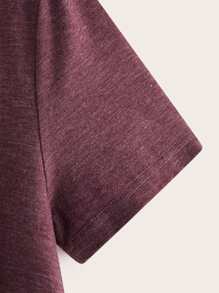SHEIN EZwear Marled Knit Smock Top