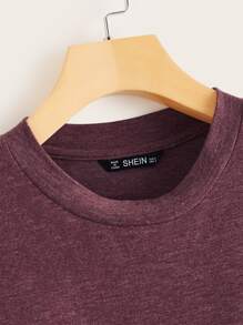 SHEIN EZwear Marled Knit Smock Top
