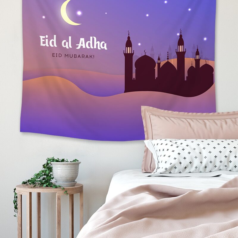 

1pc Letter & Building Print Tapestry