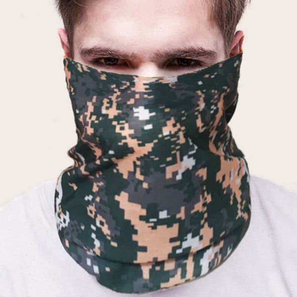 

Men Camo Pattern Scarf, Multicolor