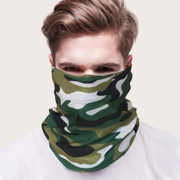 

Men Camo Pattern Scarf, Multicolor