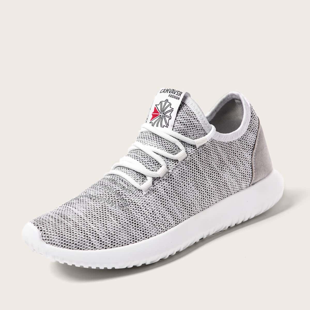 

Guys Lace-up Front Knit Sneakers, Grey