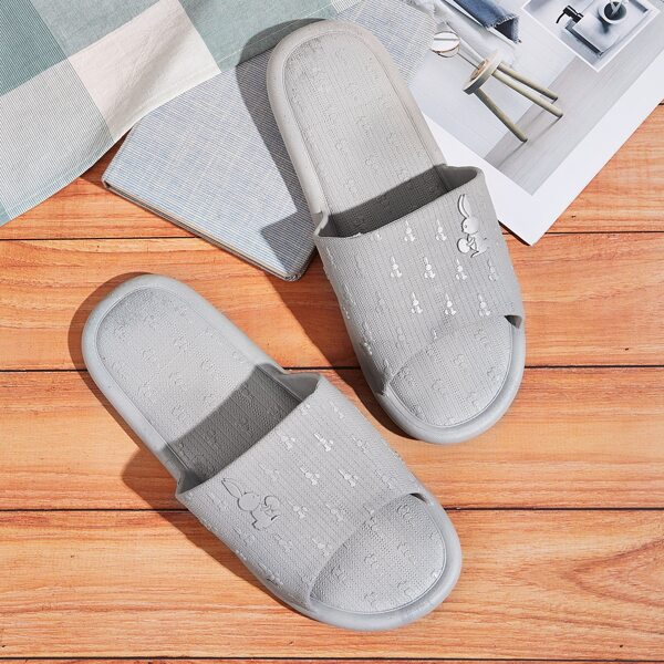 

Men Open Toe Wide Fit Sliders, Grey