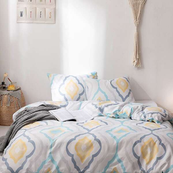 

Graphic Print Bedding Sets Without Filler, Multicolor