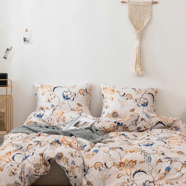 

Flower Print Bedding Sets Without Filler, Multicolor